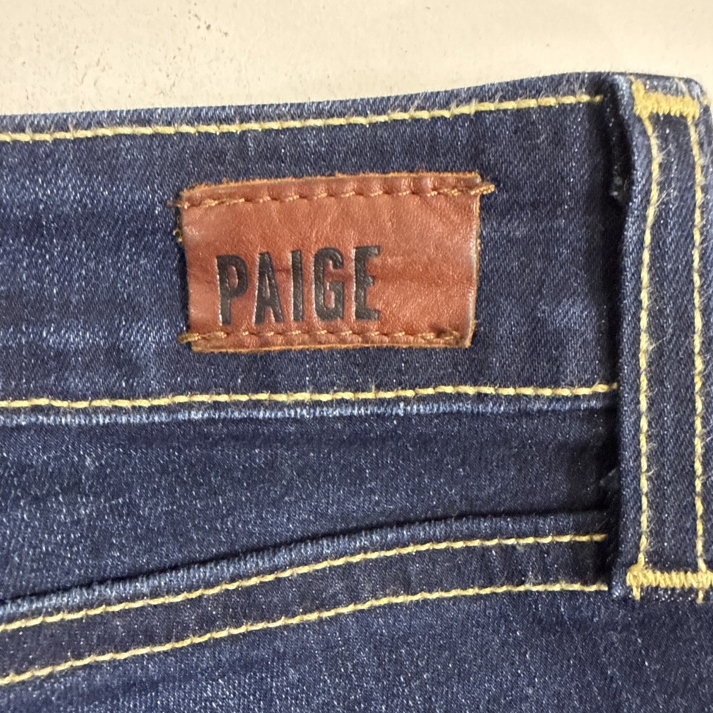 Paige Jeans Womens 28x30 Blue Dark Wash Denim Skyline Skinny Stretch Made in USA - Picture 8 of 8